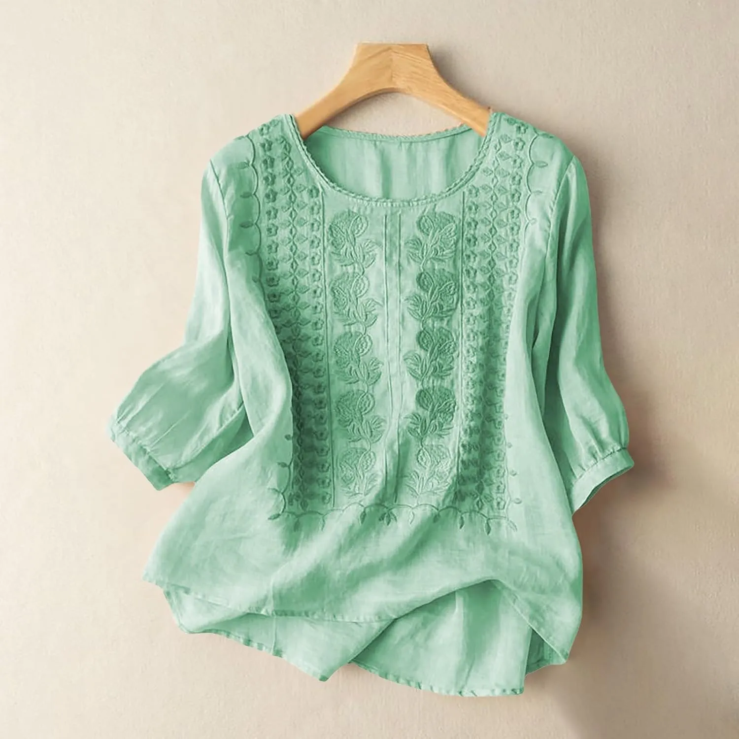 Linen Shirts for Women Summer Trendy Boho Vacation Casual Going Out Tops 2025 Breathable Plus Size Lightweight Blouses