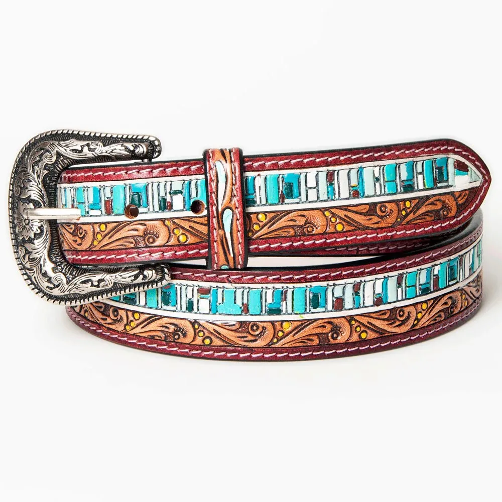 Lost Creek Hand Tooled Leather Belt