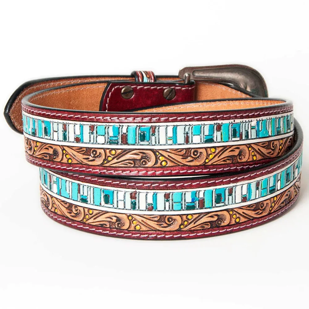 Lost Creek Hand Tooled Leather Belt