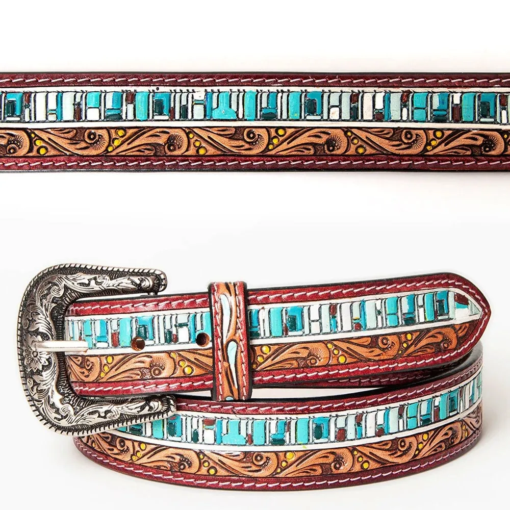 Lost Creek Hand Tooled Leather Belt