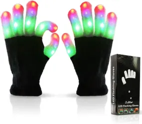 Luwint Light Up Gloves Fun Toys Kids 5-12, Cool Stocking Stuffer Christmas Birthday Gifts with 6 Flashing Modes
