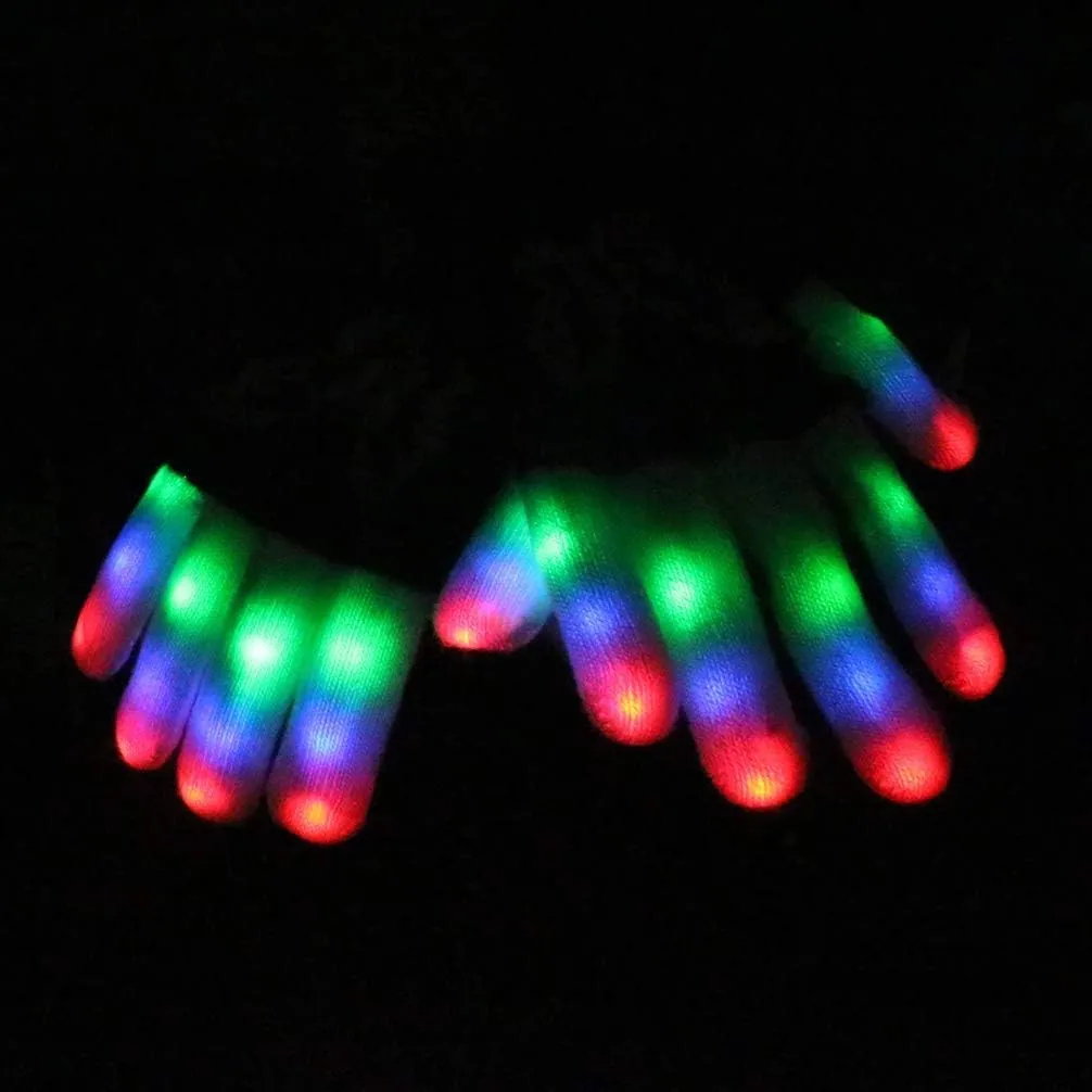 Luwint Light Up Gloves Fun Toys Kids 5-12, Cool Stocking Stuffer Christmas Birthday Gifts with 6 Flashing Modes