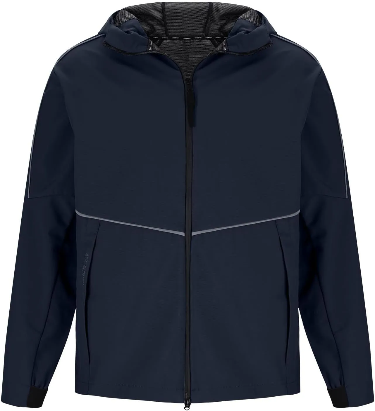 Mens Rain Jacket Waterproof Raincoat with Hooded Lightweight Windbreaker Soft Shell Hiking Coat for Travel