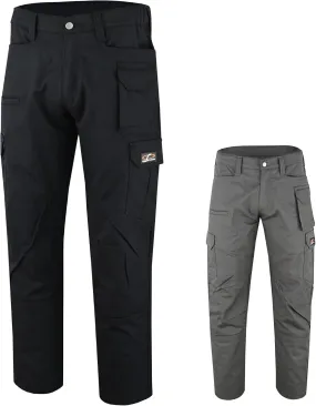 Mens Tactical Pants Elasticated Waist Lightweight Work Pants for Men Construction Boot Cut Relaxed Fit Cargo Pants