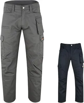 Mens Tactical Pants Elasticated Waist Lightweight Work Pants for Men Construction Boot Cut Relaxed Fit Cargo Pants