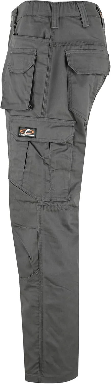 Mens Tactical Pants Elasticated Waist Lightweight Work Pants for Men Construction Boot Cut Relaxed Fit Cargo Pants