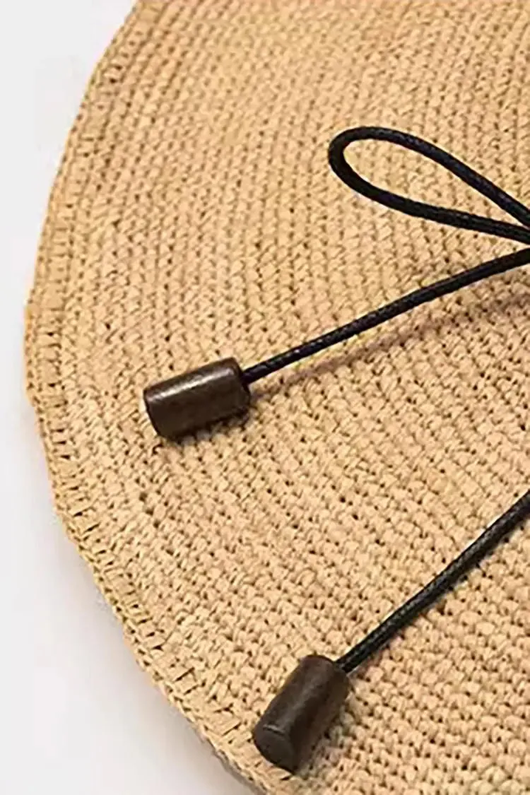 Packable Floppy Straw Hat with Bow
