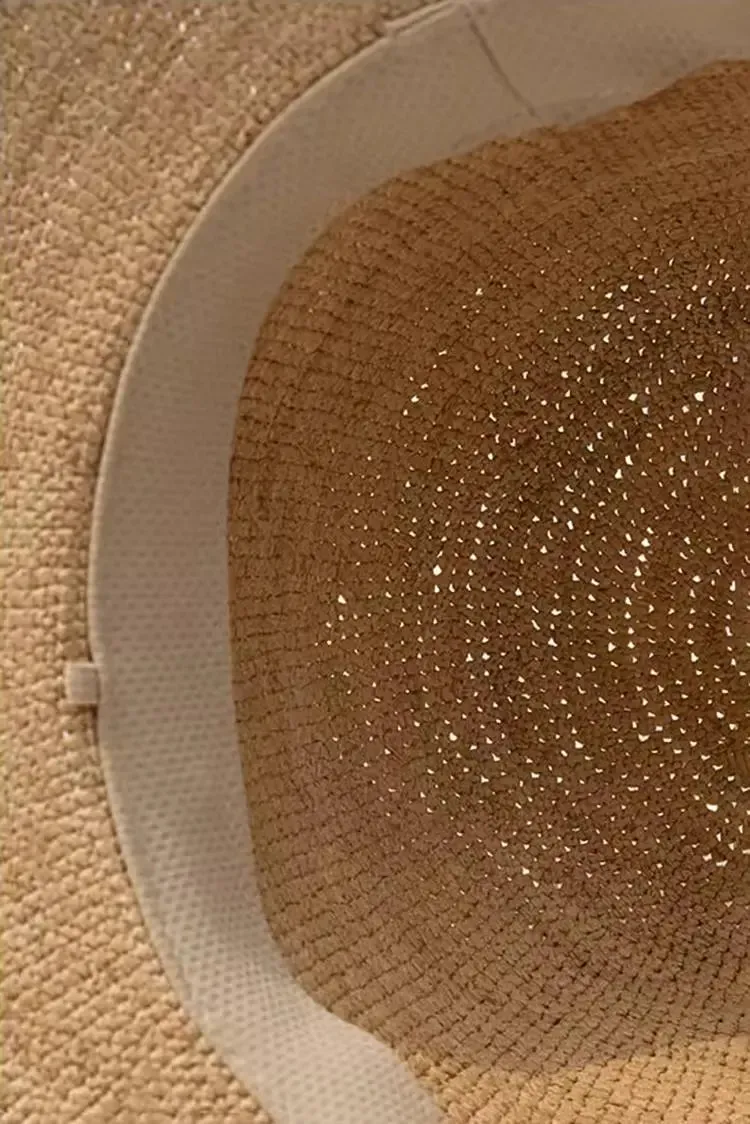 Packable Floppy Straw Hat with Bow