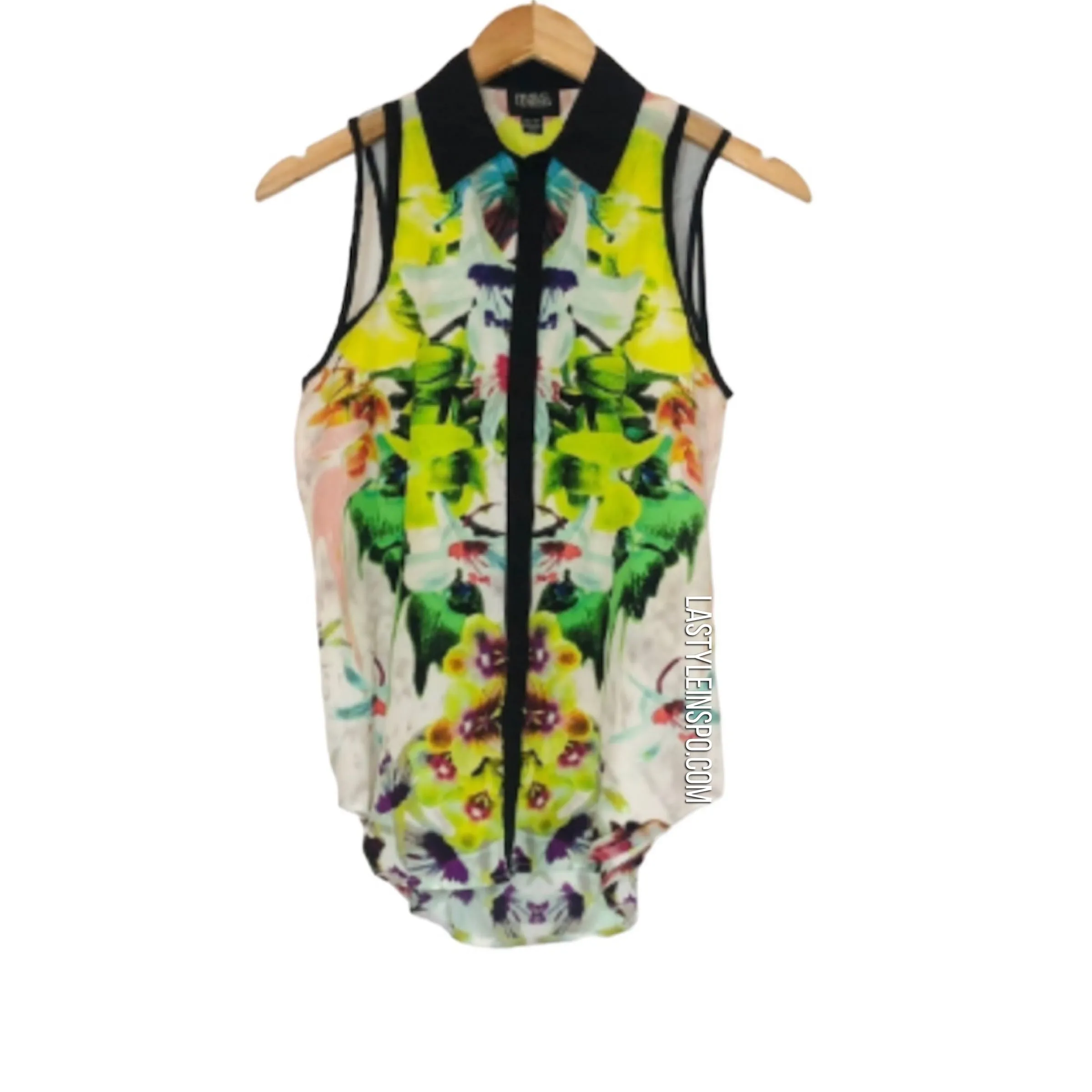 Prabal Gurung Colorful Button Down Shirt Blouse Size XS
