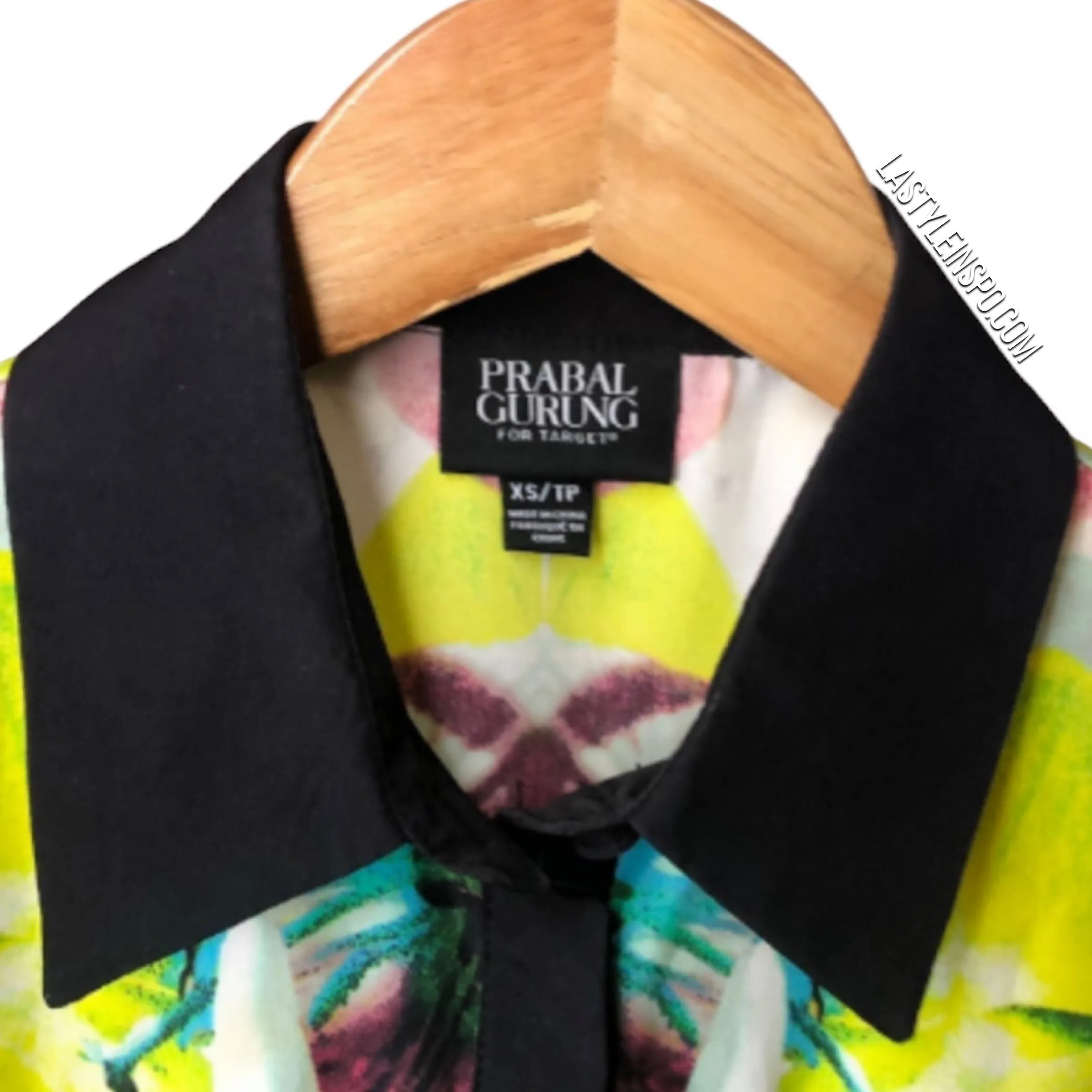 Prabal Gurung Colorful Button Down Shirt Blouse Size XS