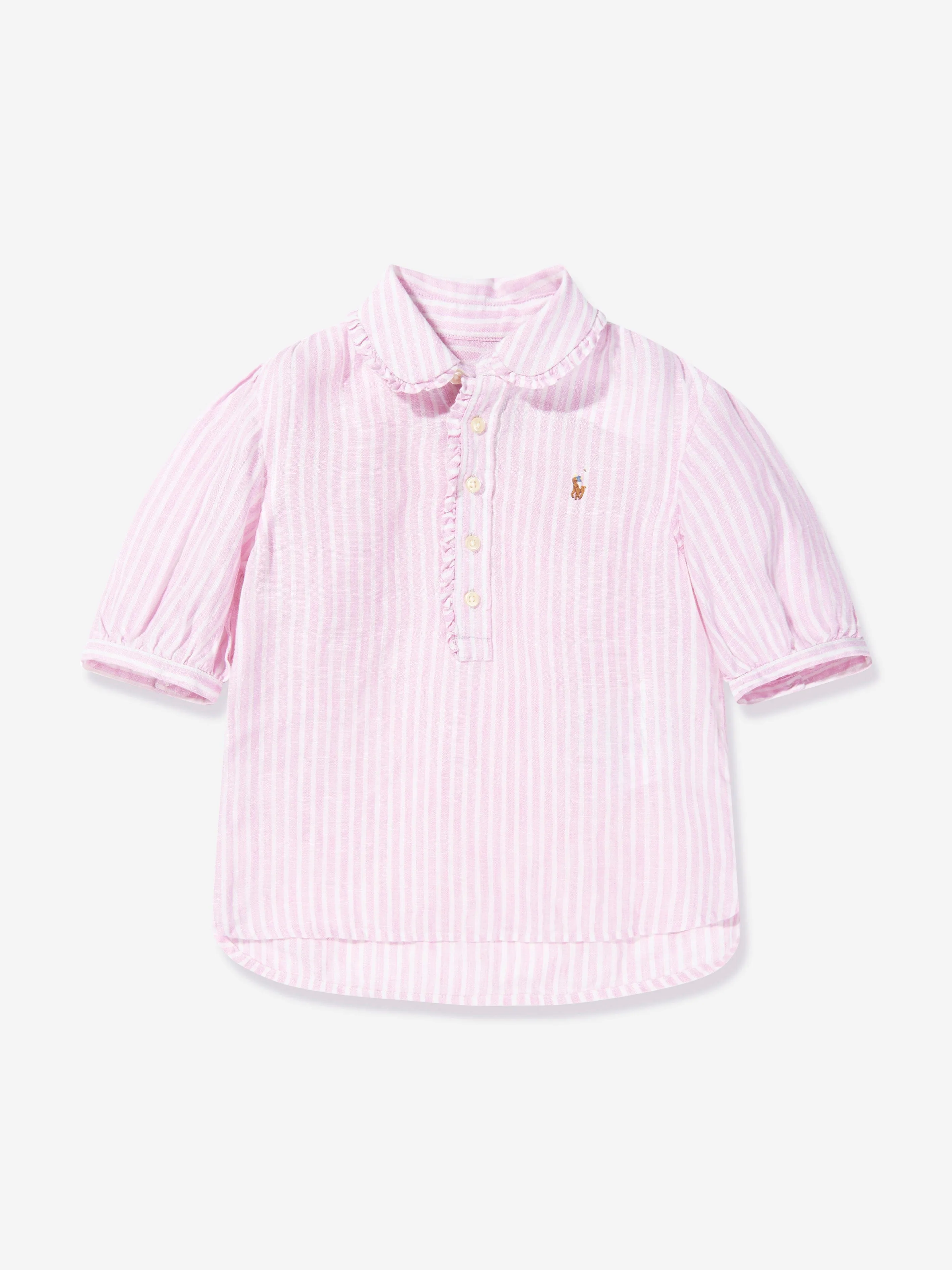 Ralph Lauren Girls Kinsley Blouse in Pink