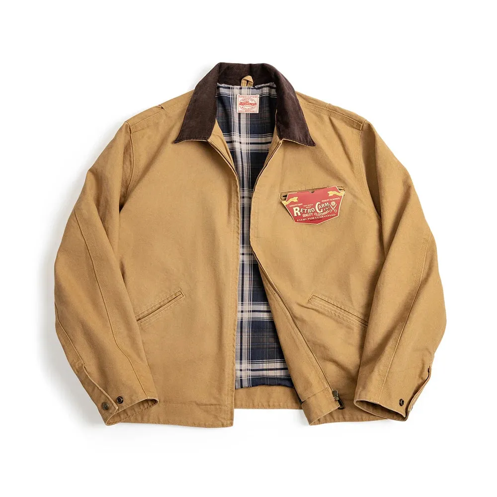 Retro Style Cotton Fabric Jacket