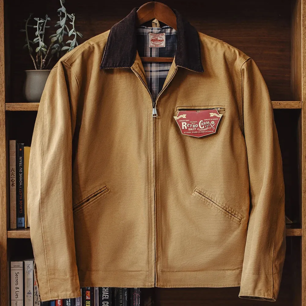 Retro Style Cotton Fabric Jacket
