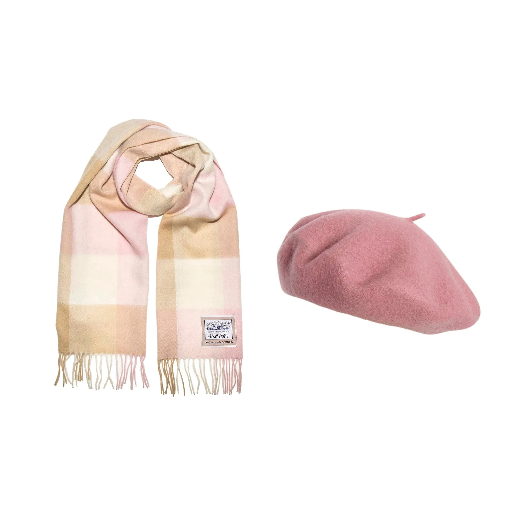 Rose Pink Beret Gift Set