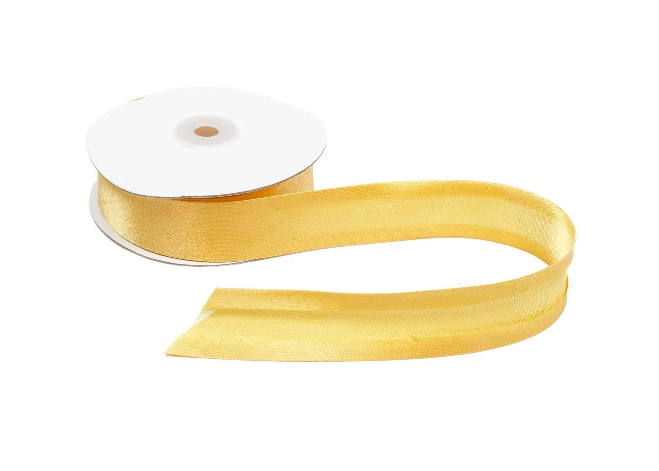 Satin Ribbon Bias Tape 25 mm Single Fold - Sold by the Yard