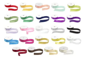 Satin Ribbon Bias Tape 25 mm Single Fold - Sold by the Yard