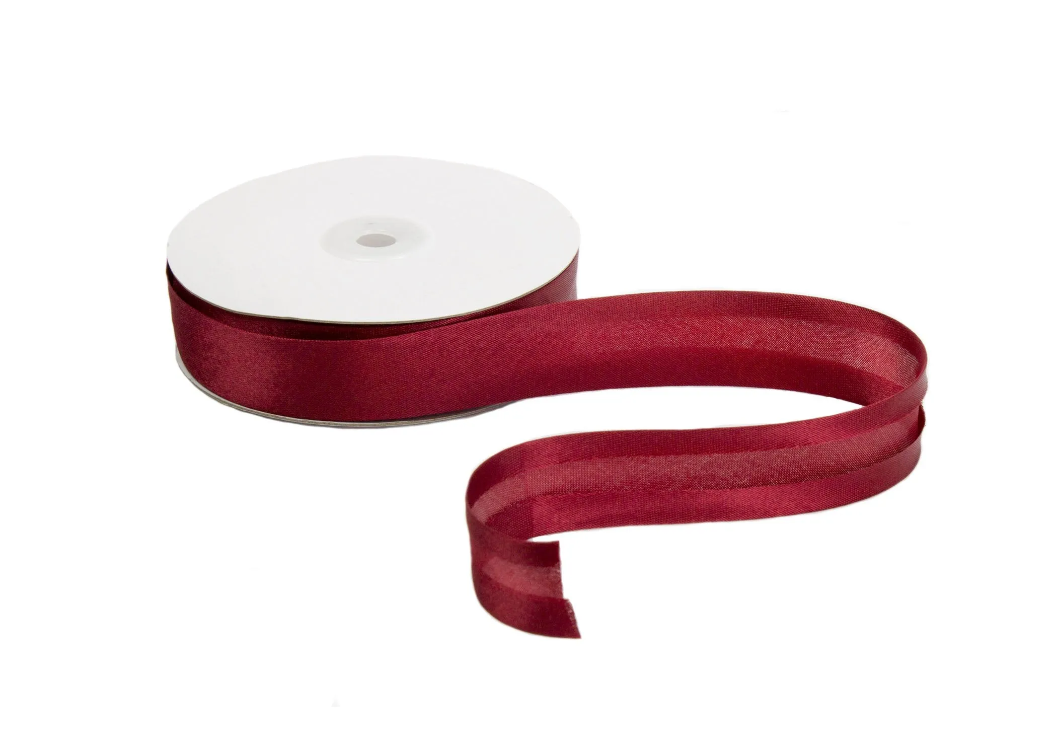 Satin Ribbon Bias Tape 25 mm Single Fold - Sold by the Yard