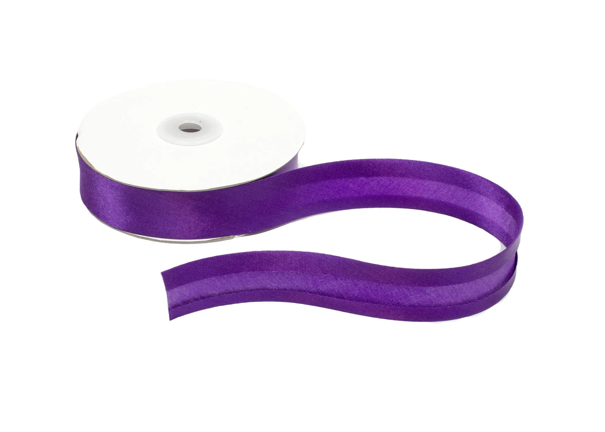 Satin Ribbon Bias Tape 25 mm Single Fold - Sold by the Yard