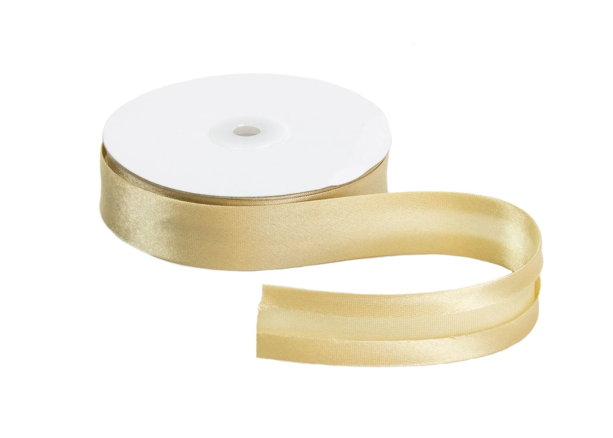 Satin Ribbon Bias Tape 25 mm Single Fold - Sold by the Yard