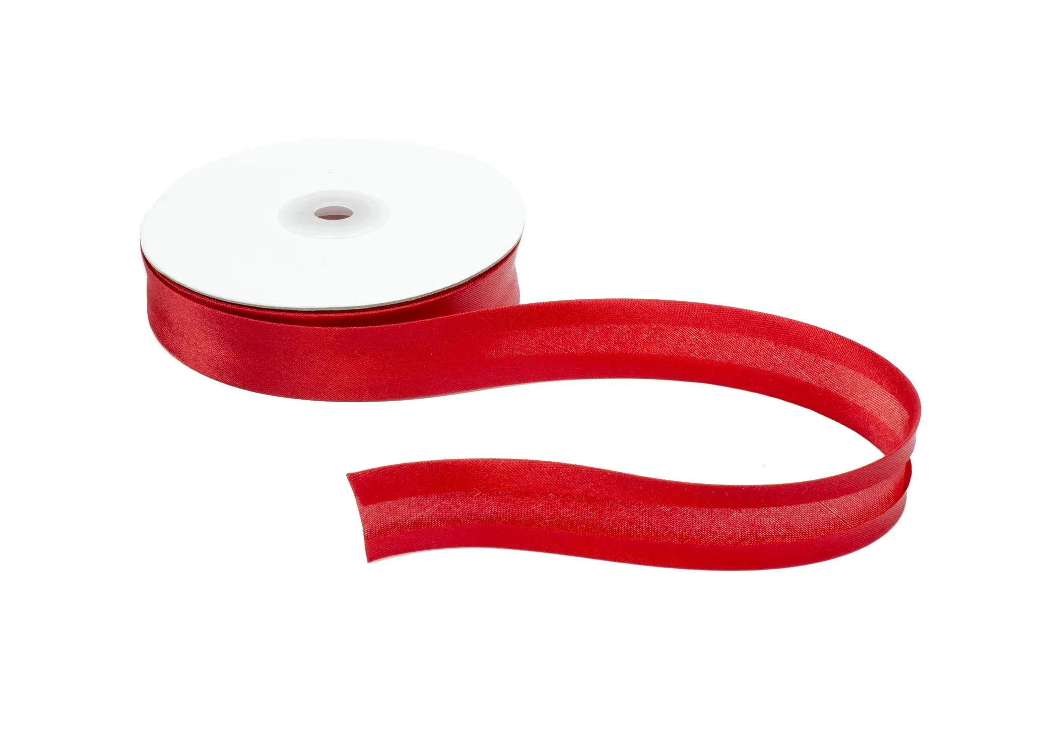 Satin Ribbon Bias Tape 25 mm Single Fold - Sold by the Yard