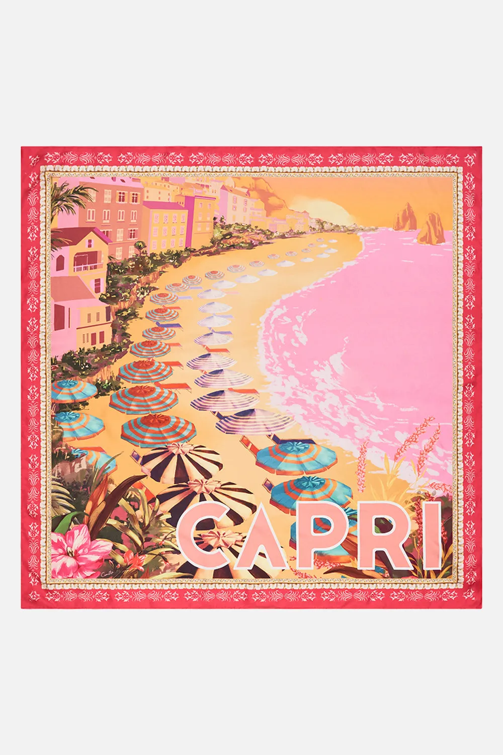 SILK SQUARE SCARF CAPRI ME