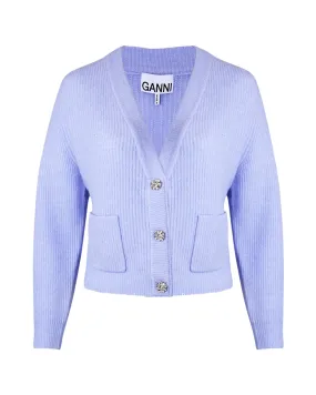 Soft Wool Knit Cardigan | Brunnera Blue