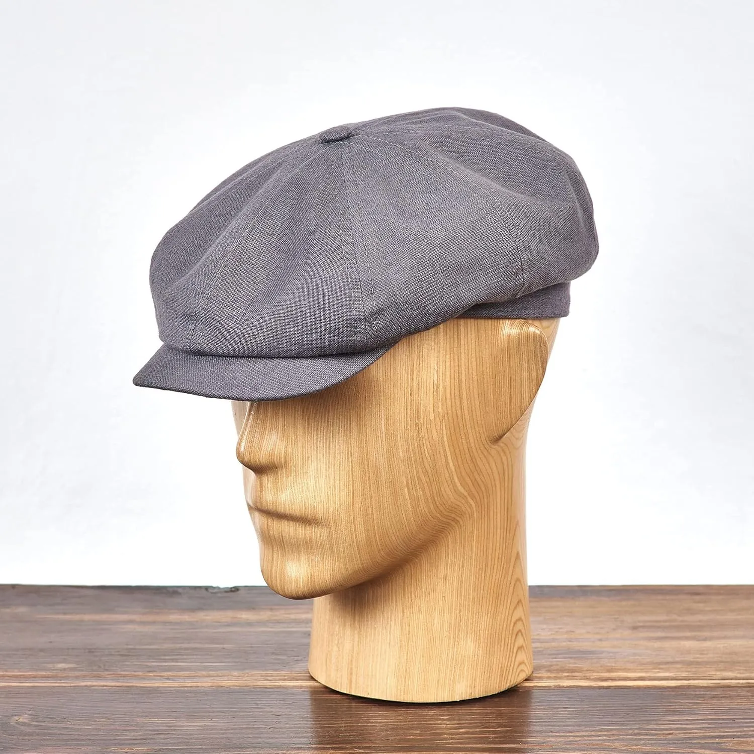 Sterkowski Rowdy Flat Cap for Men and Women | 100% Linen Newsboy Cap | Elegant 8 Panel Gatsby Cap