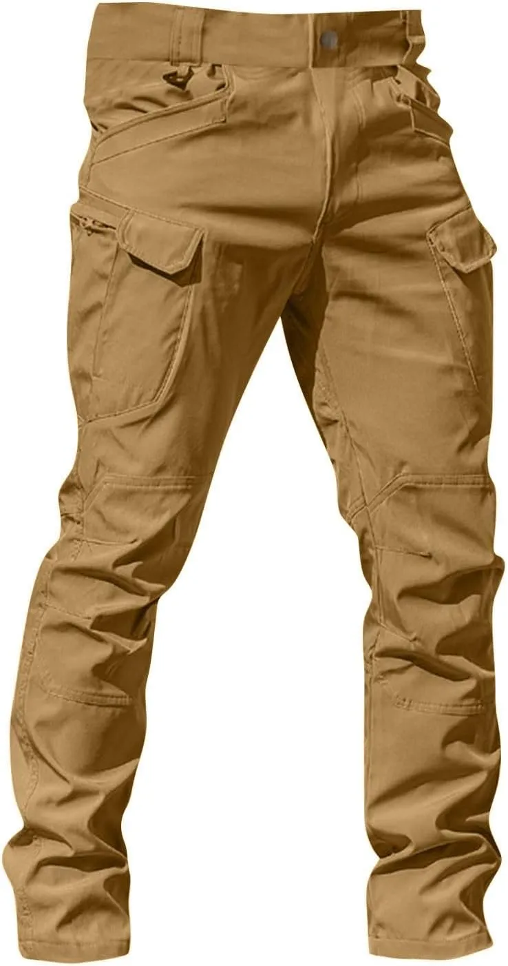 Tactical Pants for Men Waterproof Stretch Cargo Pants with Multi Pockets Relaxed Fit Work Hiking Pants