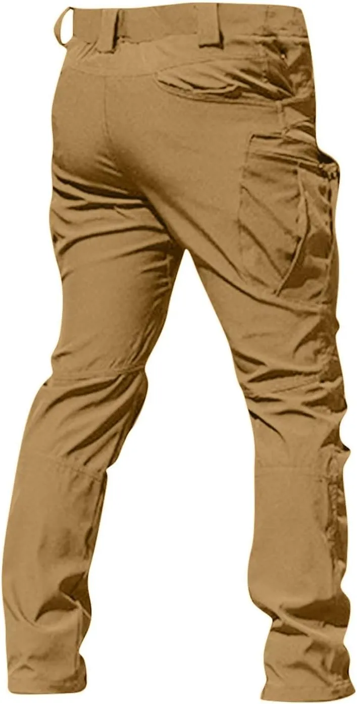 Tactical Pants for Men Waterproof Stretch Cargo Pants with Multi Pockets Relaxed Fit Work Hiking Pants