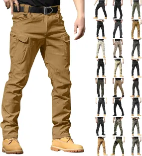 Tactical Pants for Men Waterproof Stretch Cargo Pants with Multi Pockets Relaxed Fit Work Hiking Pants