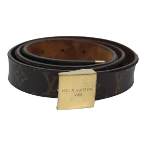 Trendy Inspired Louis Vuitton Monogram Ceinture Care Belt 48.4" Gold M6800y Lv Auth Bs17455