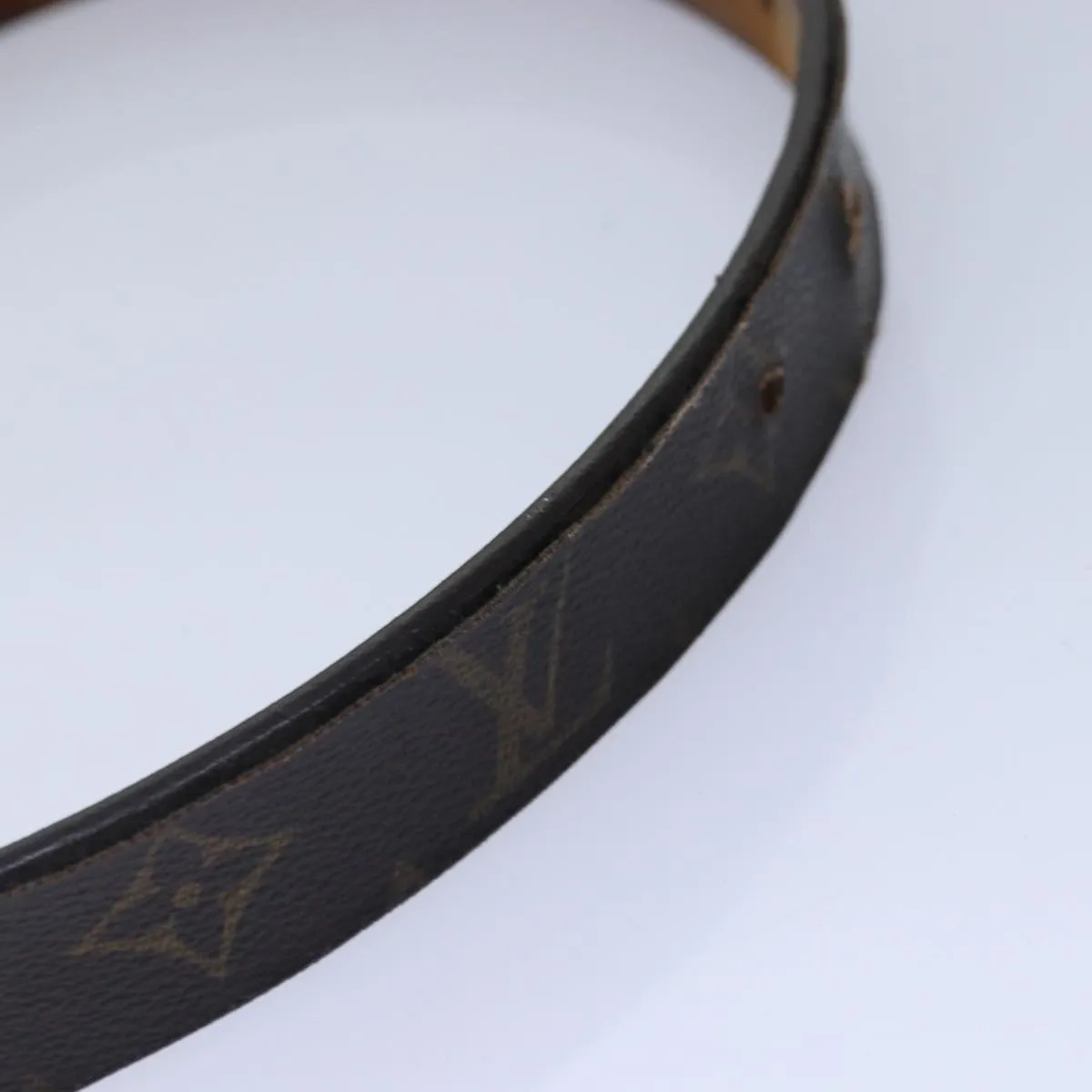 Trendy Inspired Louis Vuitton Monogram Ceinture Care Belt 48.4" Gold M6800y Lv Auth Bs17455