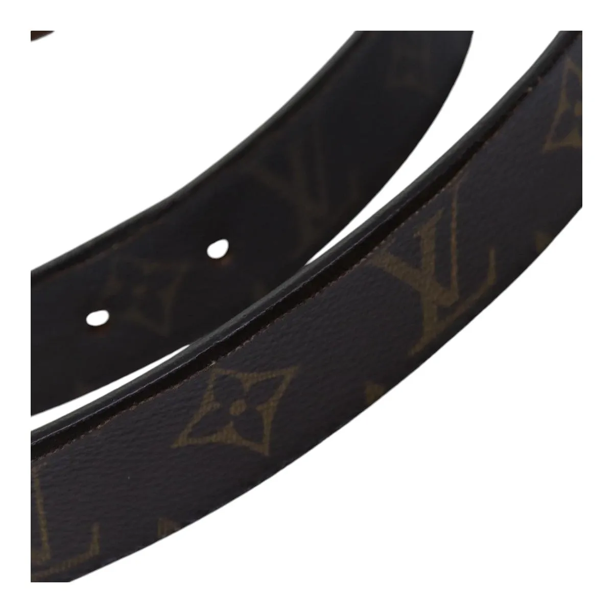 Trendy Inspired Louis Vuitton Monogram Ceinture Care Belt 48.4" Gold M6800y Lv Auth Bs17455