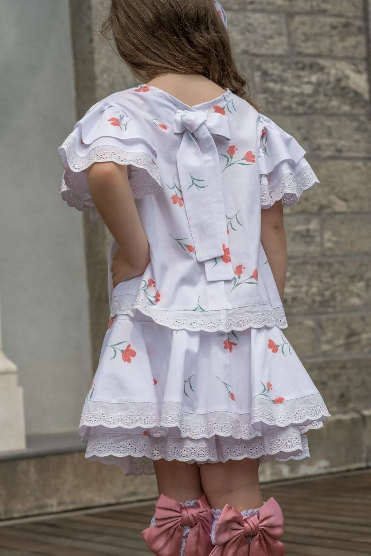 Tulip Cotton Blouse and Shorts Set