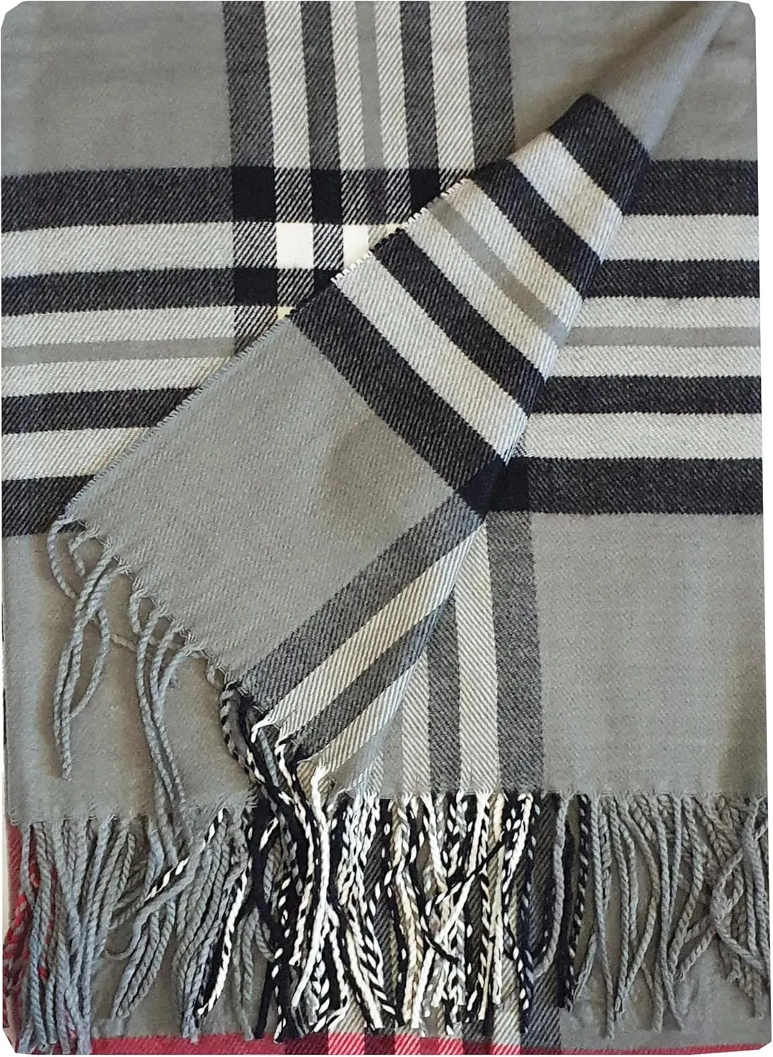 Unisex Classic Italian Design Tartan Plaid Winter Scarf Soft Cashmere Feel 72" X 25"