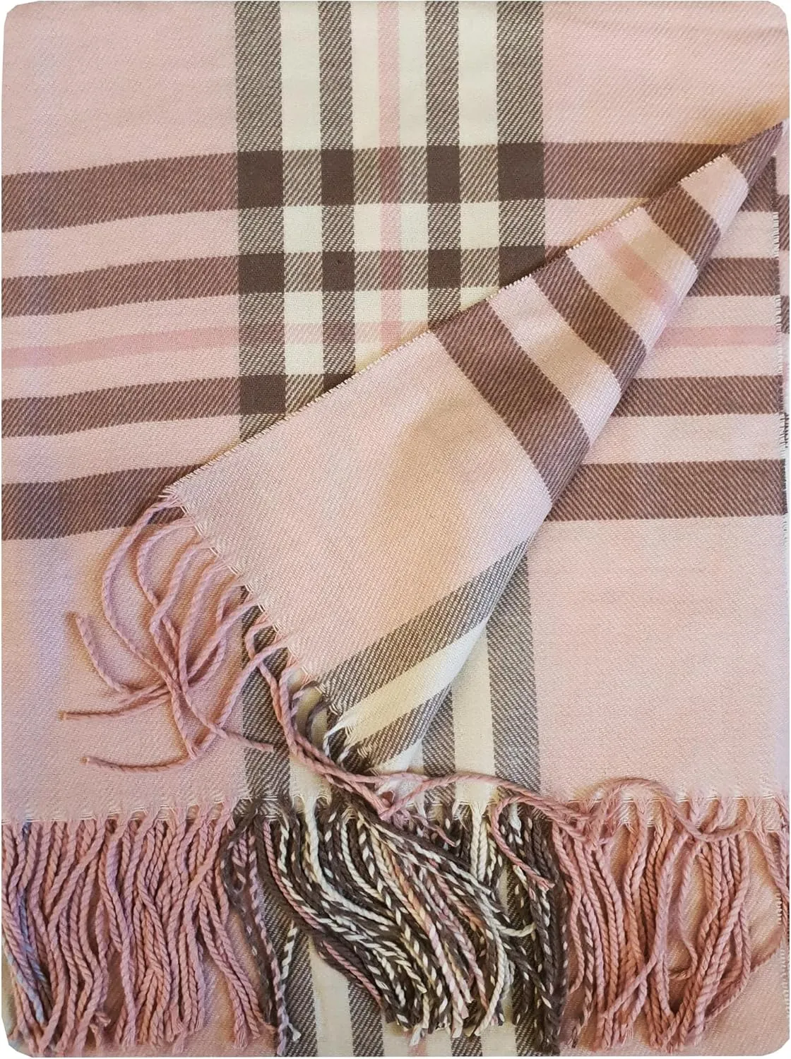 Unisex Classic Italian Design Tartan Plaid Winter Scarf Soft Cashmere Feel 72" X 25"