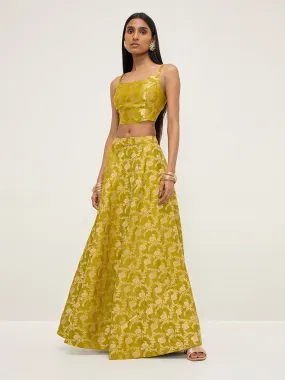 Vark Green Brocade Blouse