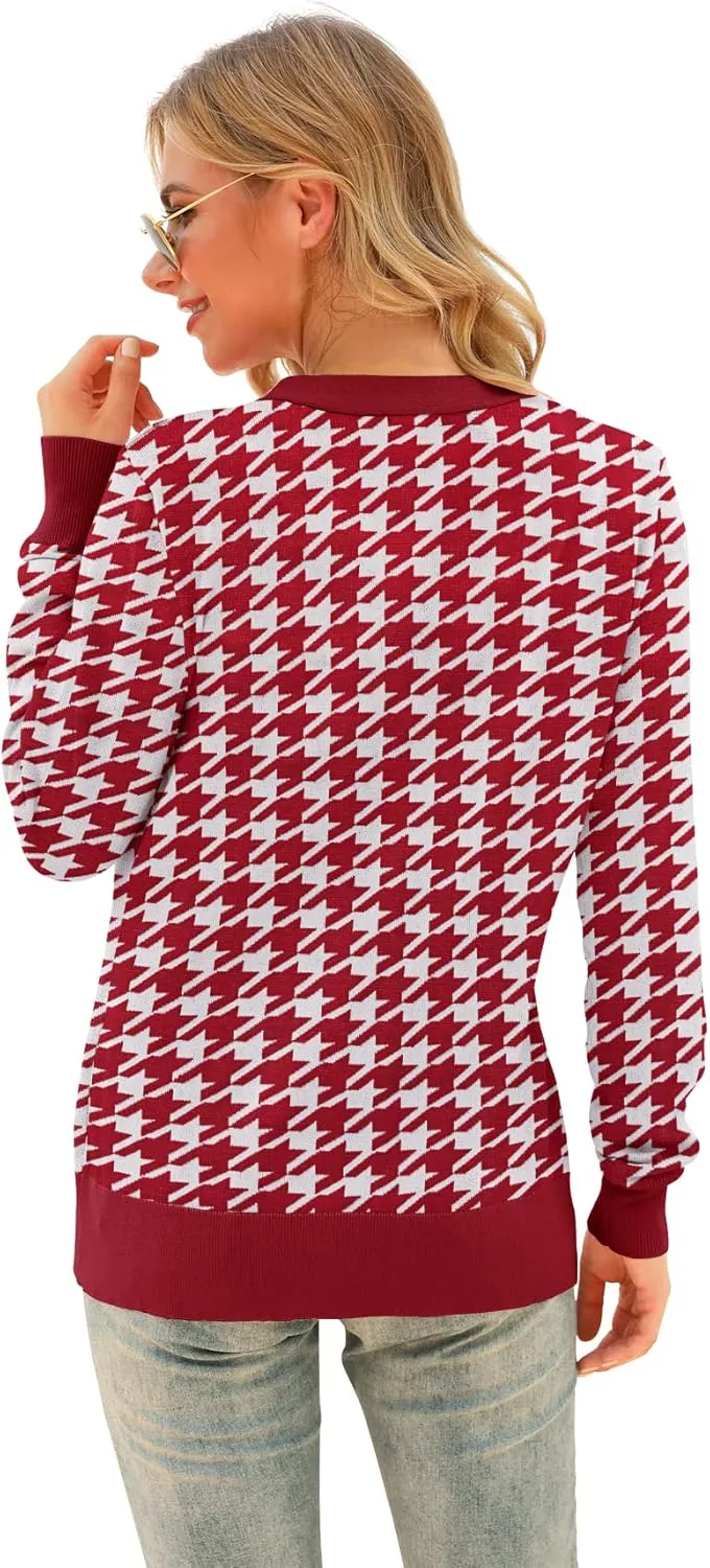 VIISHOW Women's V Neck Button Down Knitwear Long Sleeve Soft Basic Knit Cardigan Sweater