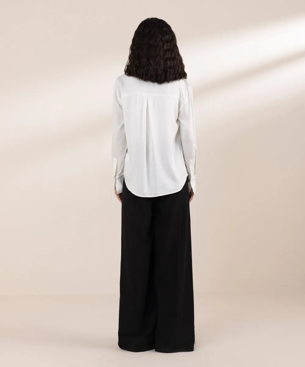 White Flowy Shirt