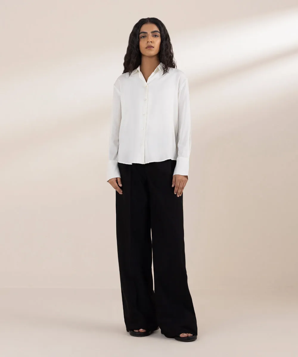 White Flowy Shirt