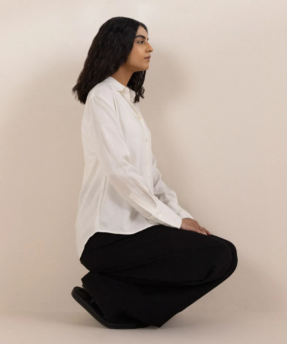 White Flowy Shirt