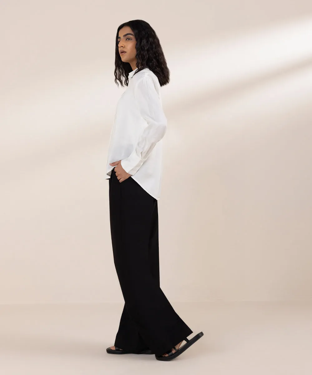 White Flowy Shirt