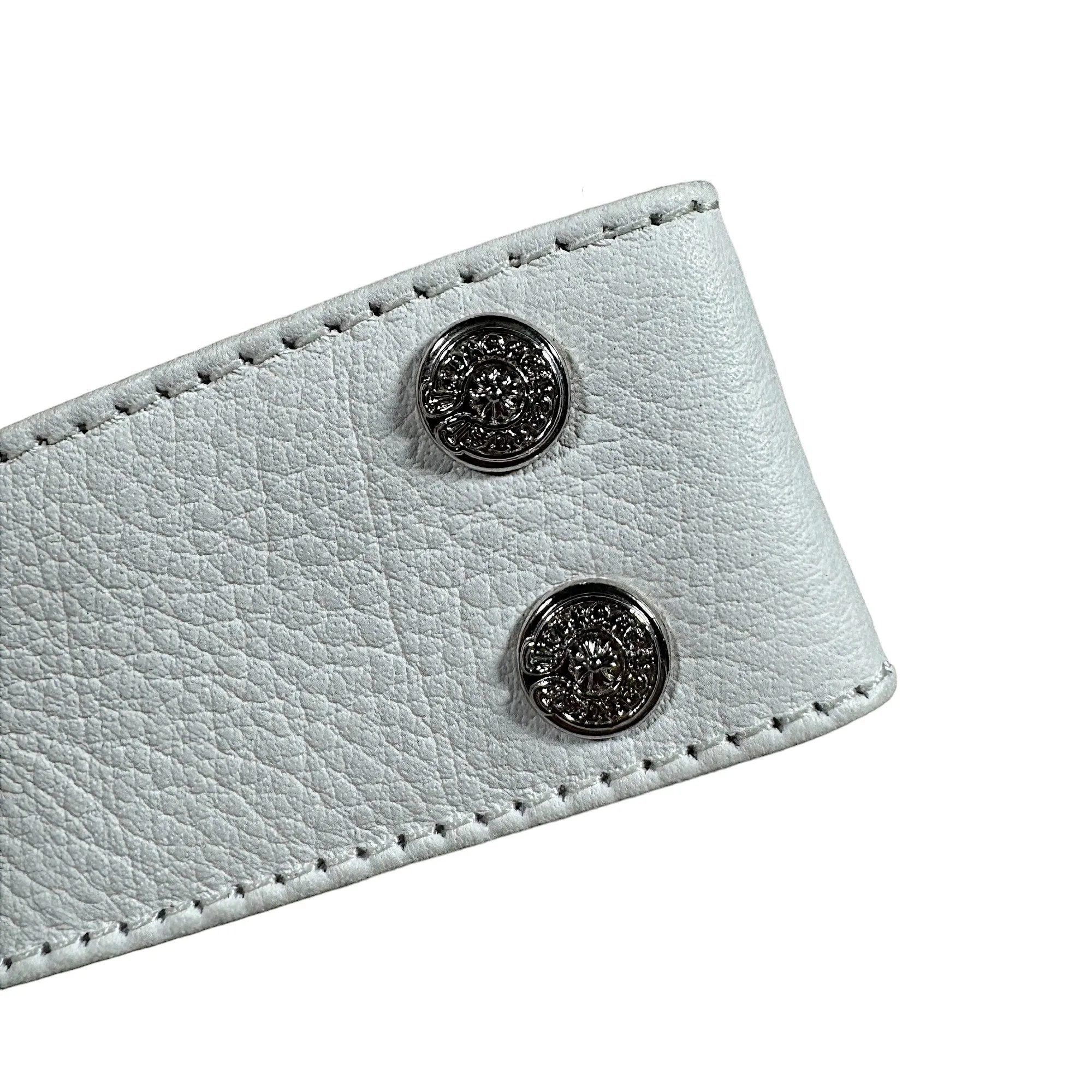 White Leather Belt Strap