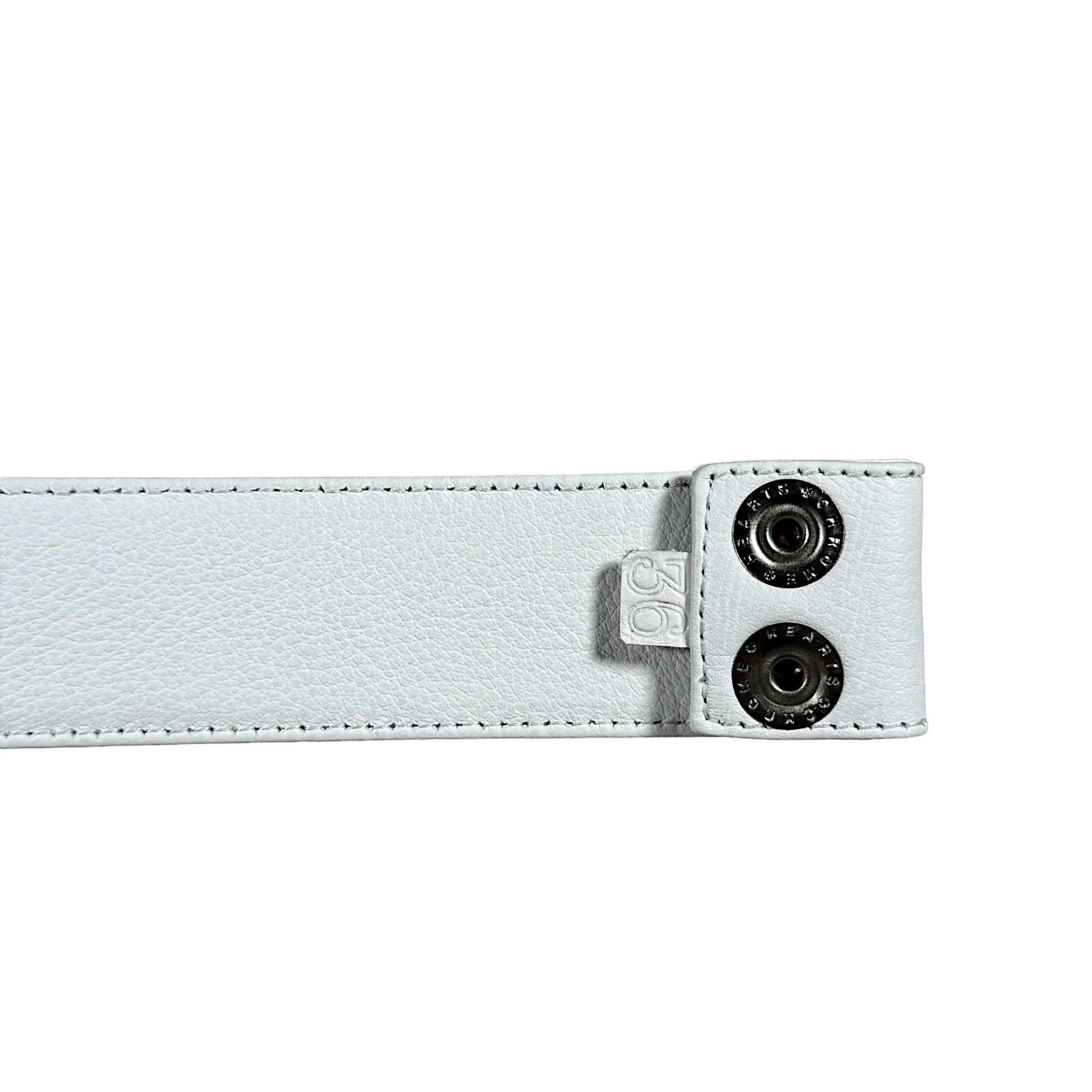 White Leather Belt Strap