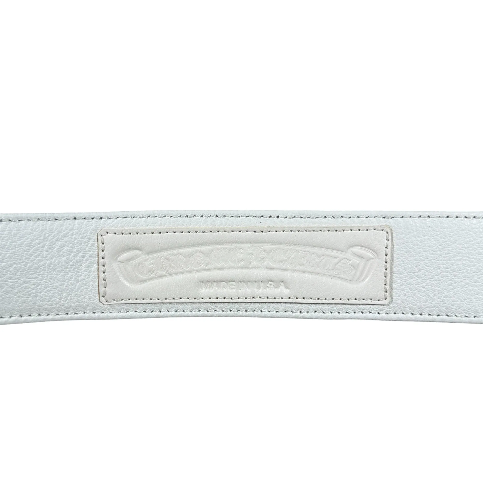 White Leather Belt Strap