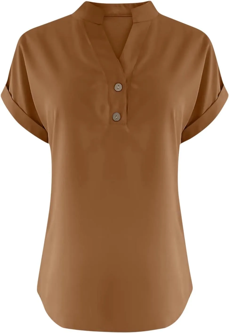 Women Button V Neck Henley Tops Summer Cotton Linen T Shirt Loose Short Sleeve Tunic Cute Casual Boho Shirts