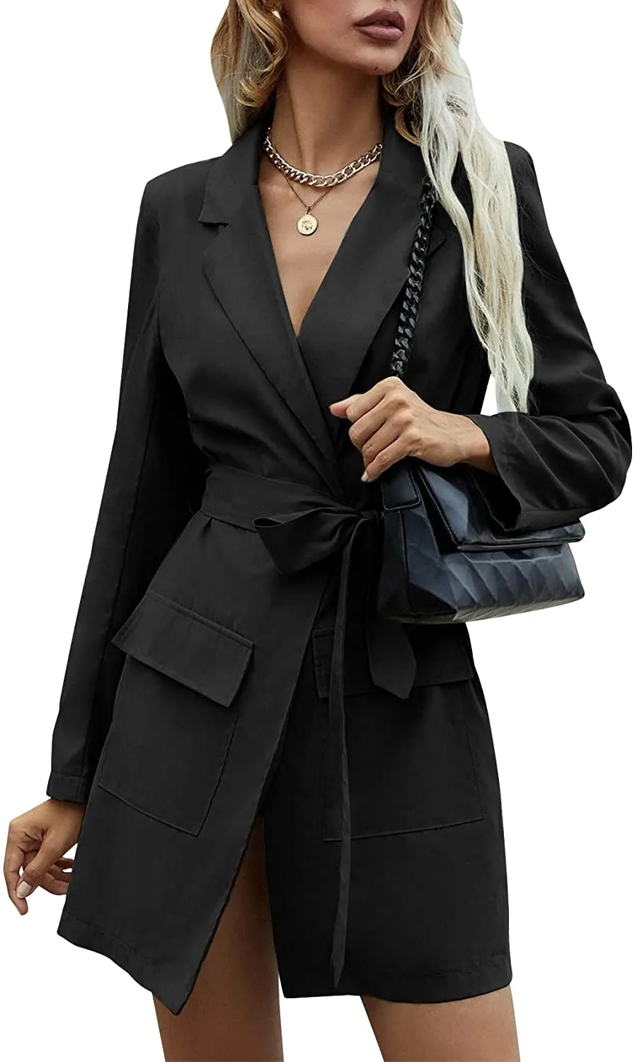 Womens Casual Blazer Jacket Lightweigh