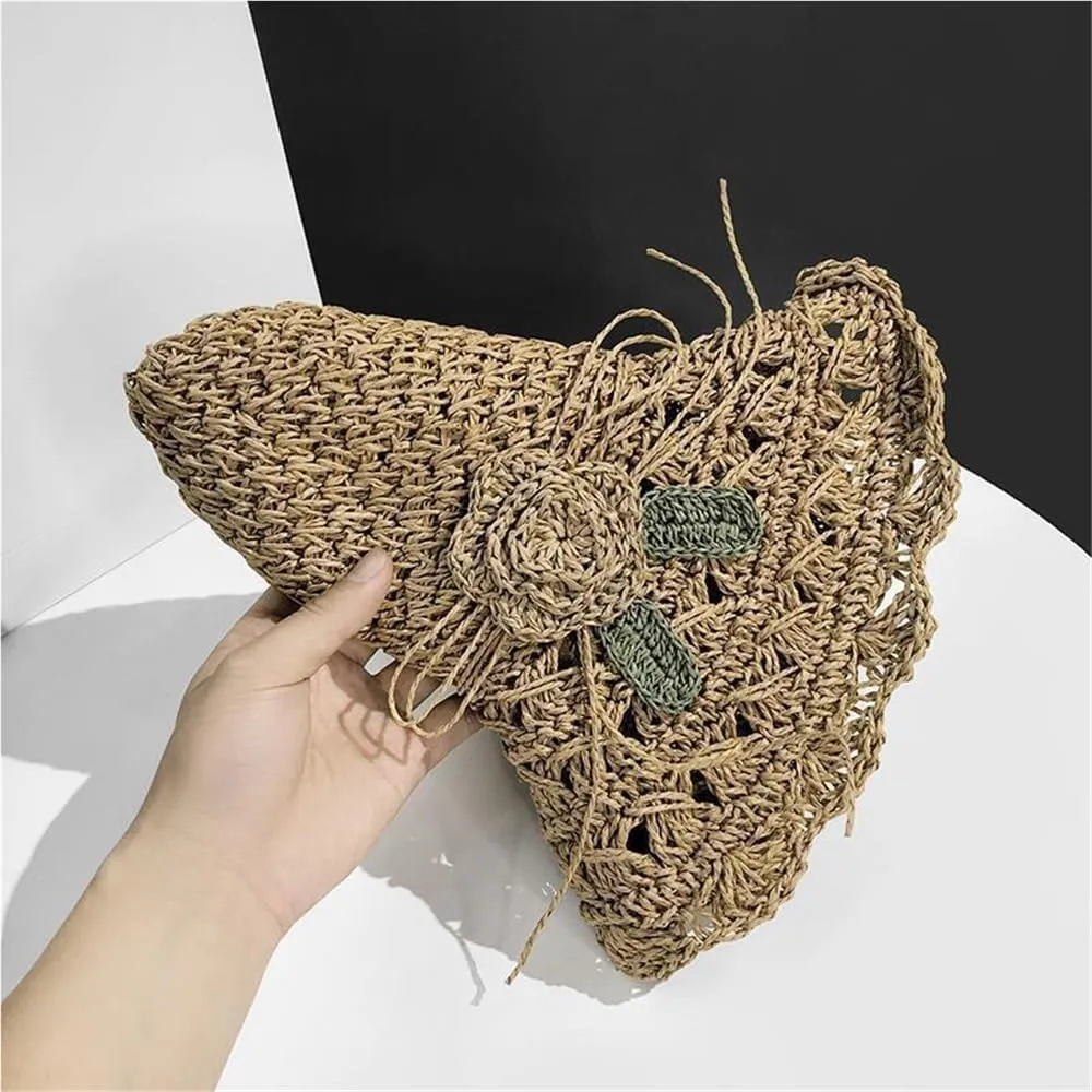 Women's Elegant Crochet Straw Hat Fashion Handmade Flower Summer Beach Hat Wide Brim Outdoor Sun Protection Visor Hat