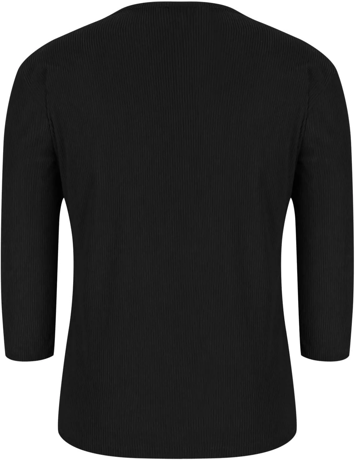 Womens Waffle Tops 3/4 Length Long Sleeve Shirts Spring Tshirt Trendy Casual Crewneck Blouse Loose Fit Basic Tee