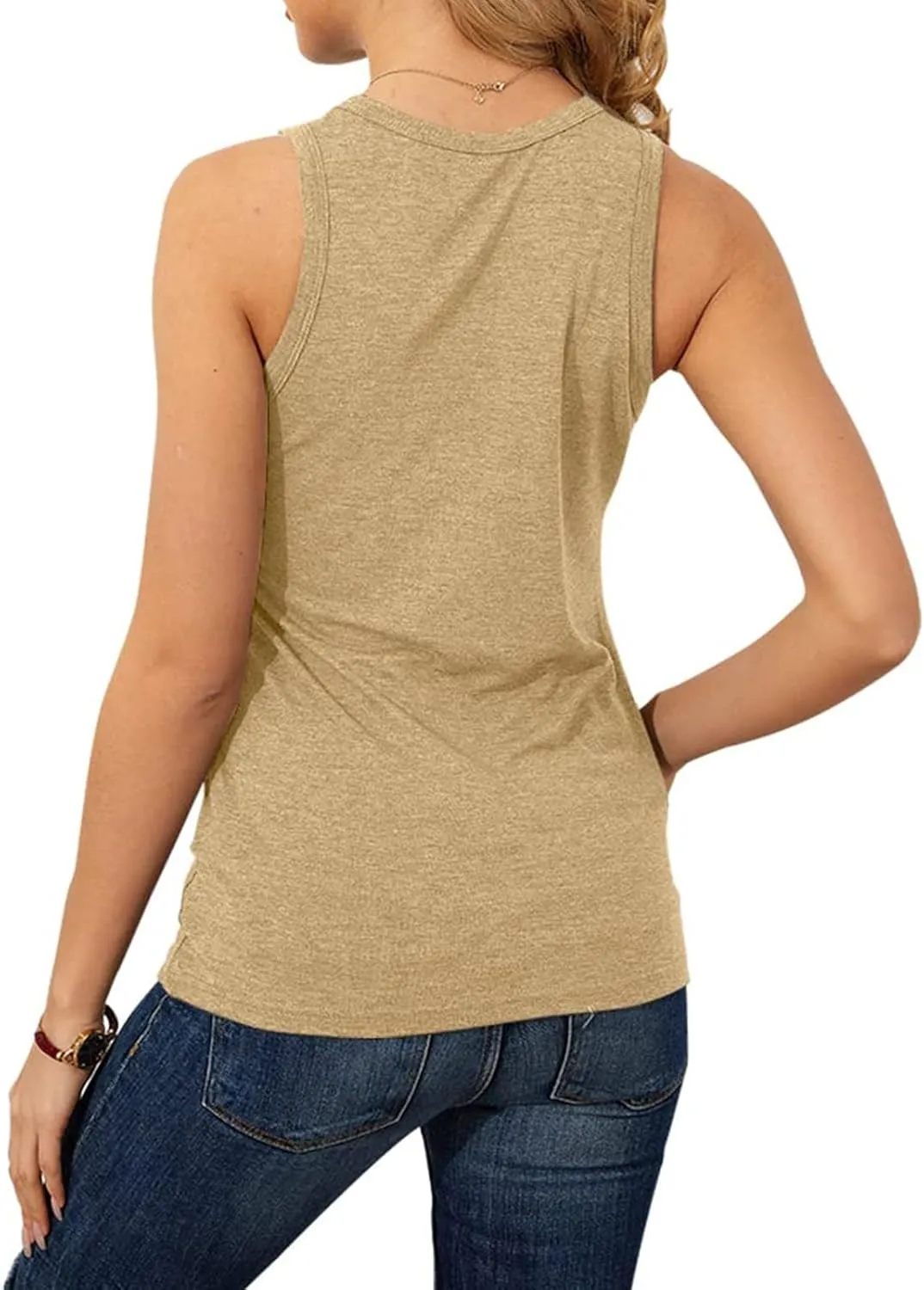 Womens Workout Elegant Sexy Cool O Neck Sleeveless Solid Breathable Tank Tops Shirt Beer Top for Women
